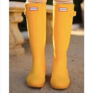 Tall Yellow Hunter Rain Boots